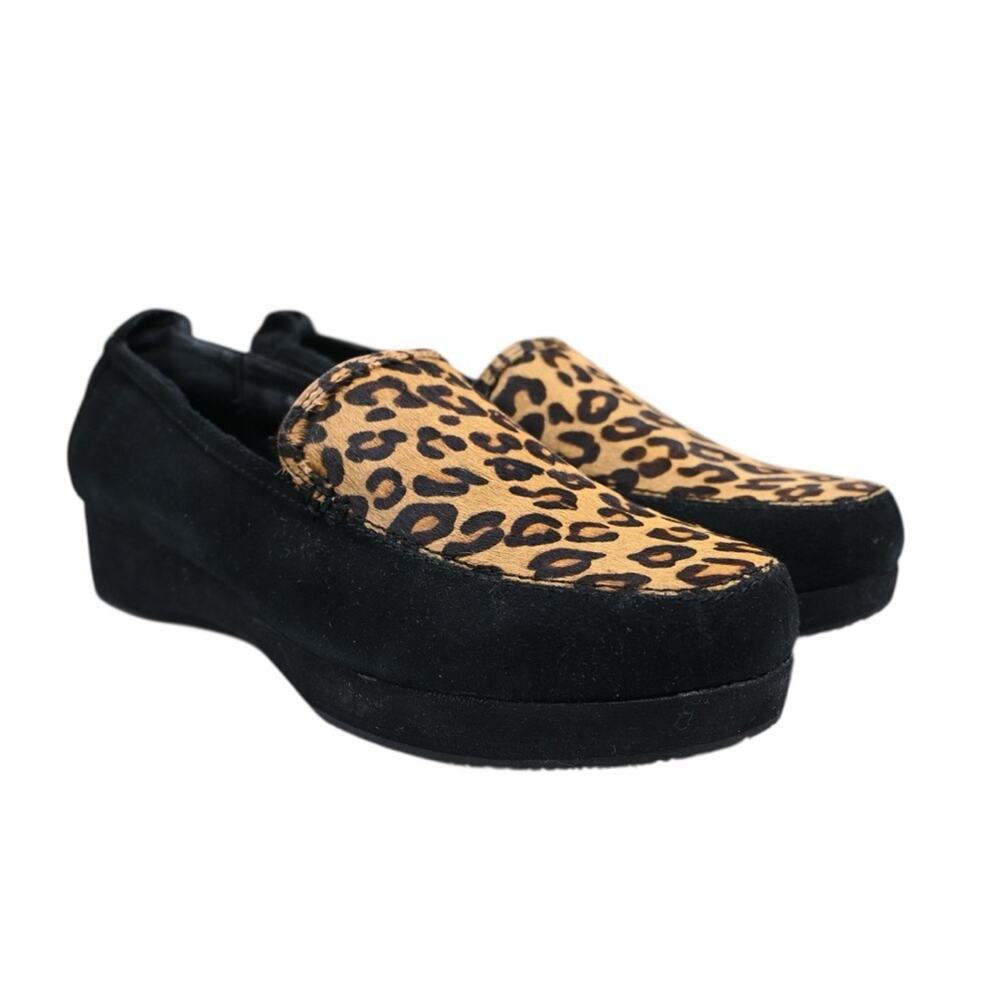 J. Renee Womens 9 Arcade Suede Leopard Platform Loafer NEW